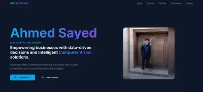 تصميم وتطوير موقع Portfolio شخصي احترافي ومتجاوب