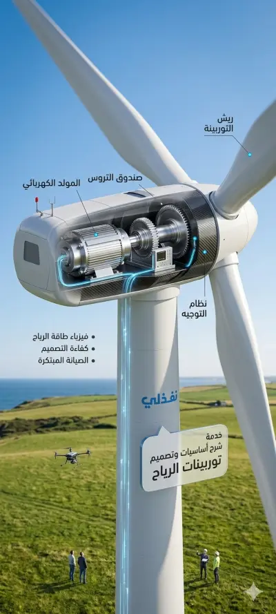 شرح اساسيات وتصميم وفكره عمل توربينات الرياح