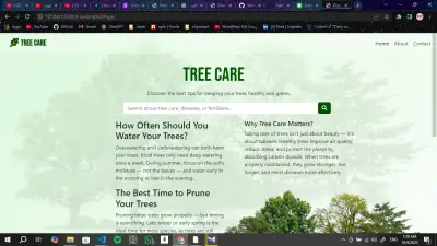 Tree Care – موقع احترافي لشركة تنسيق حدائق