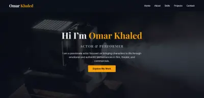 صورة العمل تصميم وتطوير موقع بورتفوليو سينمائي متكامل