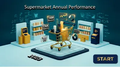 تحليل الأداء السنوي الشامل لسلسلة "Supermarket" باستخدام Power BI