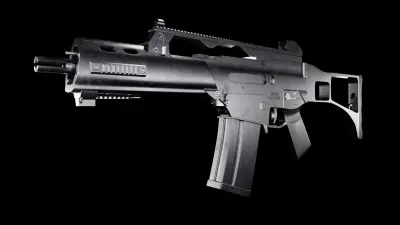 تصميم سلاح ثلاثى الابعاد G36C Assault Rifle تفاصيل العمل