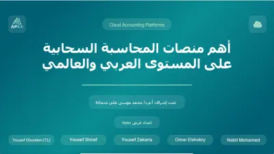 تصميم عرض تقديمي (PowerPoint) شامل عن منصات المحاسبة السحابية العربية والعالمية.