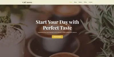 Café Aurora - High-Conversion Café Landing Page