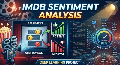 تحليل المشاعر لتقييمات الأفلام (IMDB Sentiment Analysis)