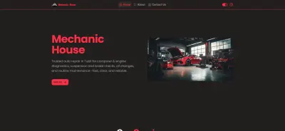 تطوير موقع ويب لورشة ميكانيك باستخدام Nuxt.js