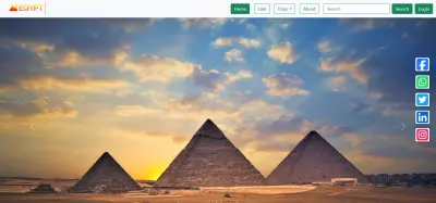 تصميم موقع تعريفي عن المعالم السياحية في مصر باستخدام Bootstrap