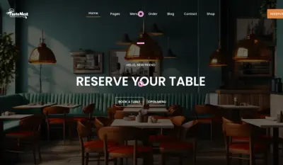 تصميم موقع و Landing Page احترافي لمطعم