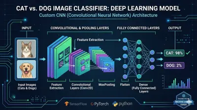 تصنيف صور الكلاب والقطط باستخدام الشبكات العصبية الالتفافية (CNN)