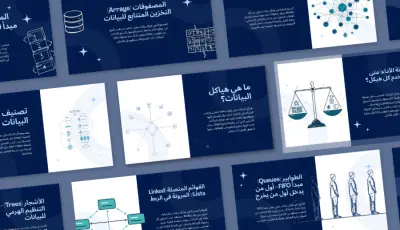 تصميم عرض تقديمي تعليمي شامل عن "هياكل البيانات - Data Structures"