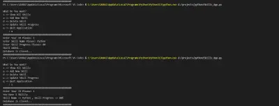Skills Manager (SQLite & Python)