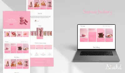 (UI)Sanaa Bakery  صفحة هبوط لموقع مخبوزات