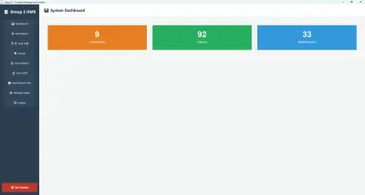 نظام إدارة مستشفى ذكي (Hospital Management System) - Python & Tkinter GUI