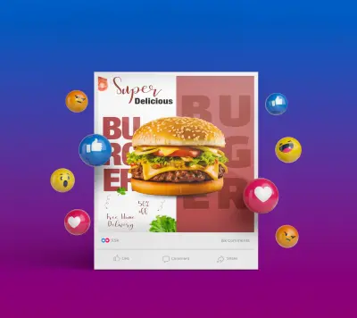 تصميم سوشيال ميديا - مطعم برجر