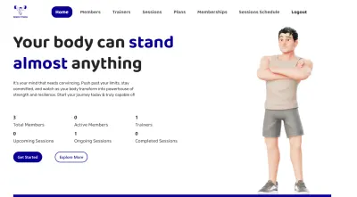 إنشاء موقع ونظام إدارة متكامل لصالتك الرياضية مع لوحة تحكم.