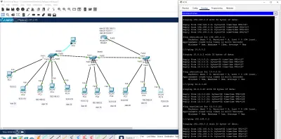 تصميم وتنفيذ شبكة متعددة VLANs باستخدام Cisco Packet Tracer