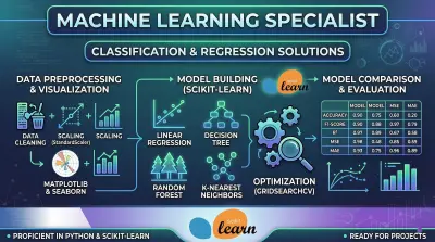 تطوير ومقارنة نماذج تعلم الآلة للتصنيف والانحدار باستخدام Scikit-learn