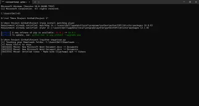 أداة ذكية لأتمتة وتنظيم الملفات لحظياً (Python Automation)