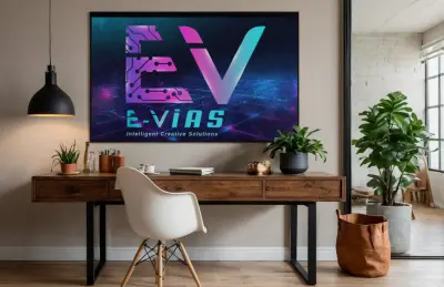 تصميم هوية بصرية تقنية وعصرية لبراند E-VIAS (حلول إبداعية ذكية)