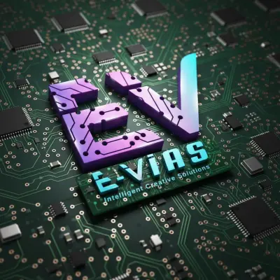 تصميم هوية بصرية تقنية وعصرية لبراند E-VIAS (حلول إبداعية ذكية)