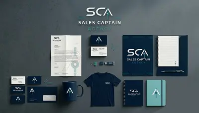 تصميم شعار وهوية وكالة Sales Captain Agency (SCA)