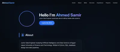 portfolio web page