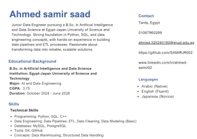 انشاء CV بنظام ال ATS