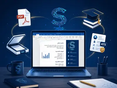 صورة العمل تصميم + عمل بحث باللغة العربية ب Word