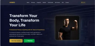 تصميم portfolio website احترافي وجذاب