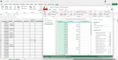 تنظيف ودمج بيانات فقدان العملاء في البنك باستخدام Excel Power Query