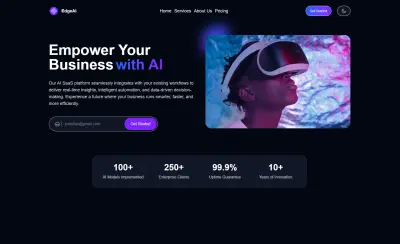 صفحة هبوط- (SaaS Modern UI with Animations)