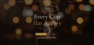 صورة العمل Coffee Landing Page