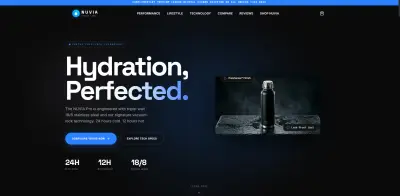 صورة العمل Premium Water Bottle Landing Page Design & Development