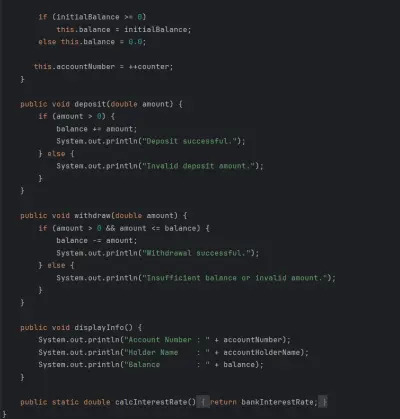 تطوير نظام بنكي (Banking Core) مع التركيز على منطق الأمان وفحص العمليات المالية.