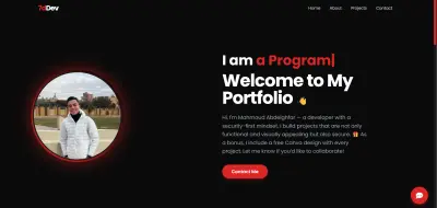 تصميم موقع Portfolio شخصي