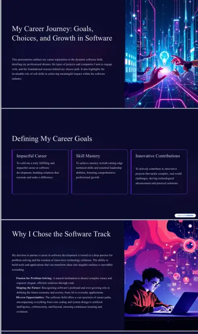 تصميم عرض تقديمي تقني/إداري جذاب احترافي