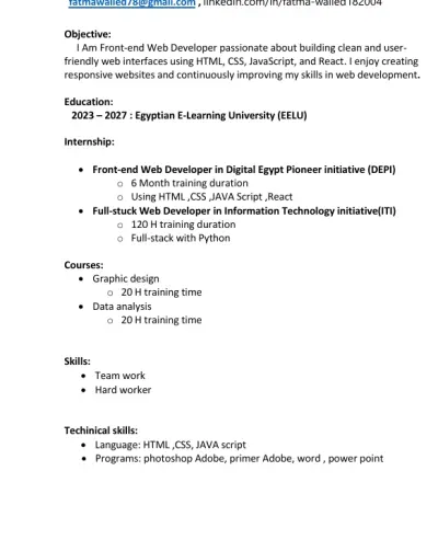 انشاء cv للتقديم علي العمل