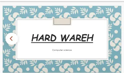 عرض تقديمي عن Hardware باستخدام powerpoint