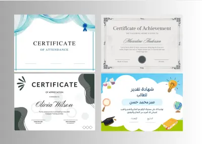 تصميم شهادات احترافية
