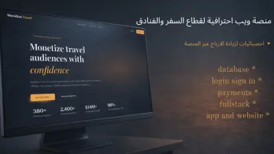 منصة ويب احترافية لقطاع السفر والفنادق بتصميم مشابه لـ travelpayouts