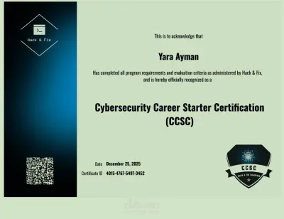 CyberSecurity Career Starter Certificate