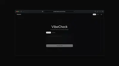 VibeCheck -  معمارية ذكاء اصطناعي وتطبيق ويب تفاعلي لتحليل المشاعر