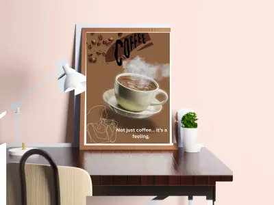 تصميم إعلان قهوة احترافي