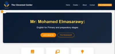 موقع كامل لسنتر تعليمي متخصص في اللغة الانجليزية