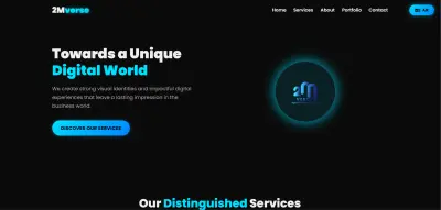 موقع لشركة تقنية بتقدم حلول في التسويق الرقمي والاعلانات وتصميم الهوية البصرية
