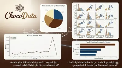 صورة العمل نظام "ChocoData" لتحليل مبيعات وتفضيلات عملاء متجر شوكولاتة فاخرة