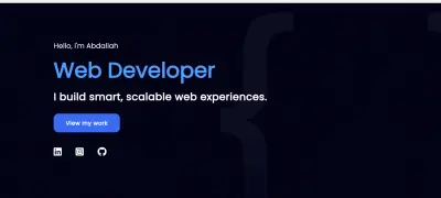 تصميم موقع بورتفليو شخصي احترافي