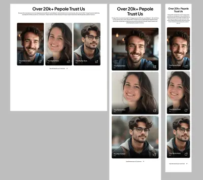 تصميم قسم "آراء العملاء" احترافي ومتجاوب (Testimonials Section) لمنصات التعليم الذكي