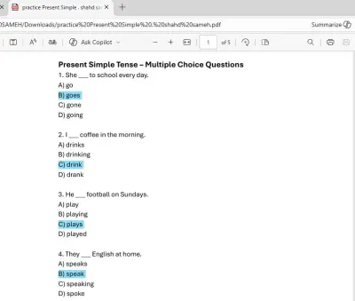 قواعد اللغة الإنجليزية  تدرس و حل وتدريب