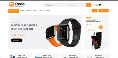 A responsive e-commerce website (موقع تجارة الكترونية)